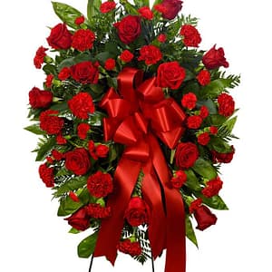 Red Flower Standing Spray