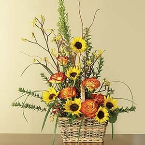 Yellow & Orange Sympathy Basket