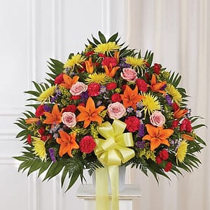 Multicolor Bright Sympathy Standing Basket