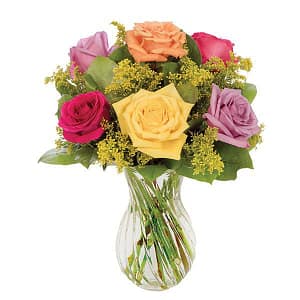 Multicolor Bright Rose Bouquet