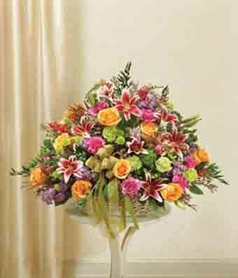 Pastel Flowers Sympathy Arrangement Pastel Flowers Sympathy Arrangement