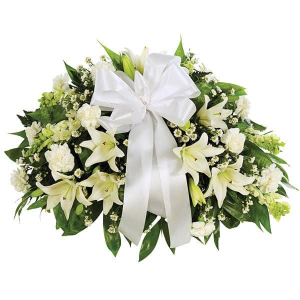 Half Casket Spray - All White Half Casket Spray - All White