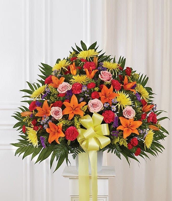 Multicolor Bright Sympathy Standing Basket Multicolor Bright Sympathy Standing Basket