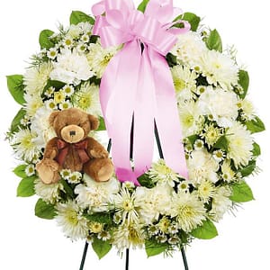 Girl Open Wreath Standing Spray