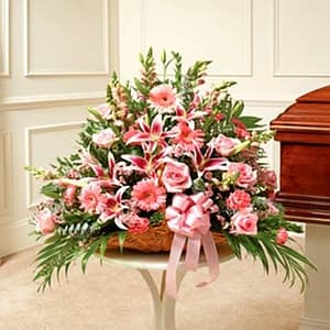 Pink Mixed Fireside Basket