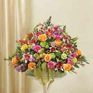 Pastel Flowers Sympathy Arrangement
