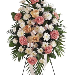 Pastel Floral Sympathy Standing Spray