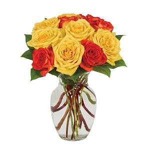 Yellow & Orange Rose Bouquet