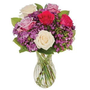 Multicolor Jewel-Toned Rose Bouquet