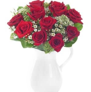 Classic Rose Bouquet in a Pitcher