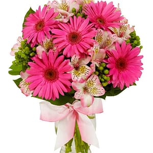 Pink Gerbera with Daisy Bouquet