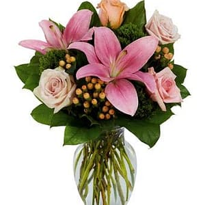 Pink and Peach Flora
