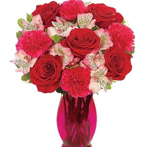 Red Rose with Alstros