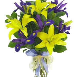 Stunning Lily and Iris Bouquet