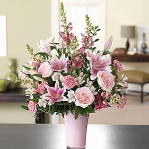 Lovely Pink Rose & Lily Bouquet