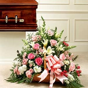 Pink & White Mixed Fireside Basket