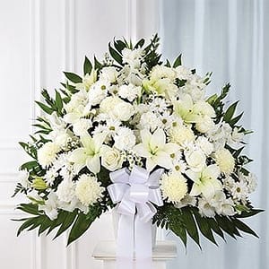 White Sympathy Standing Basket