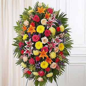 Multicolor Bright Sympathy Standing Spray