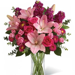 Purply Roses & Lilies