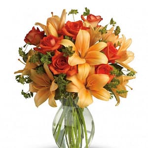 Fiery Lily and Rose