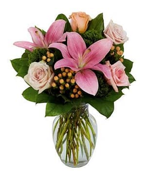 Pink and Peach Flora