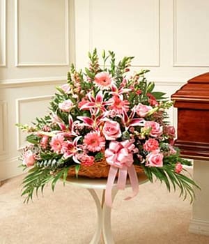 Pink Mixed Fireside Basket