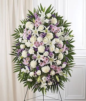 Lavender & White Standing Spray