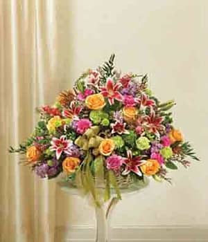 Pastel Flowers Sympathy Arrangement