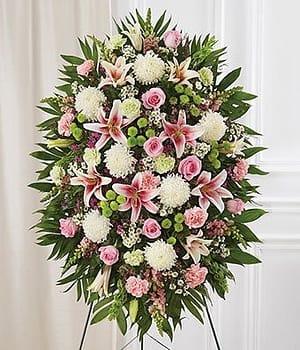Multicolor Pastel Sympathy Standing Spray