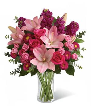 Purply Roses & Lilies