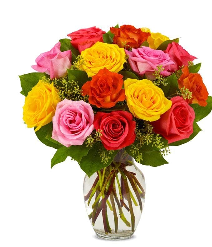 Bouquet of colorful roses