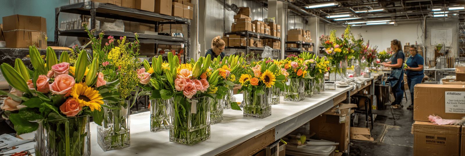 Inside view of your local flower shop